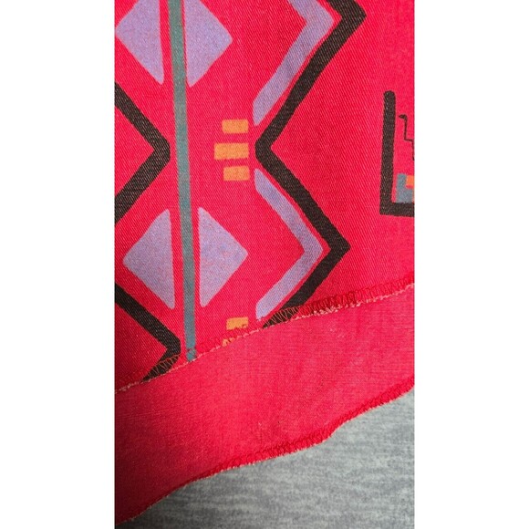 VTG Wrangler Shirt 15 1/2-3/4 Red Aztec Brushpopper Western Cowboy XLong Tail - Picture 9 of 12